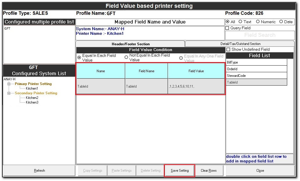 What is the Easy Print Defined Field list and How to configure it