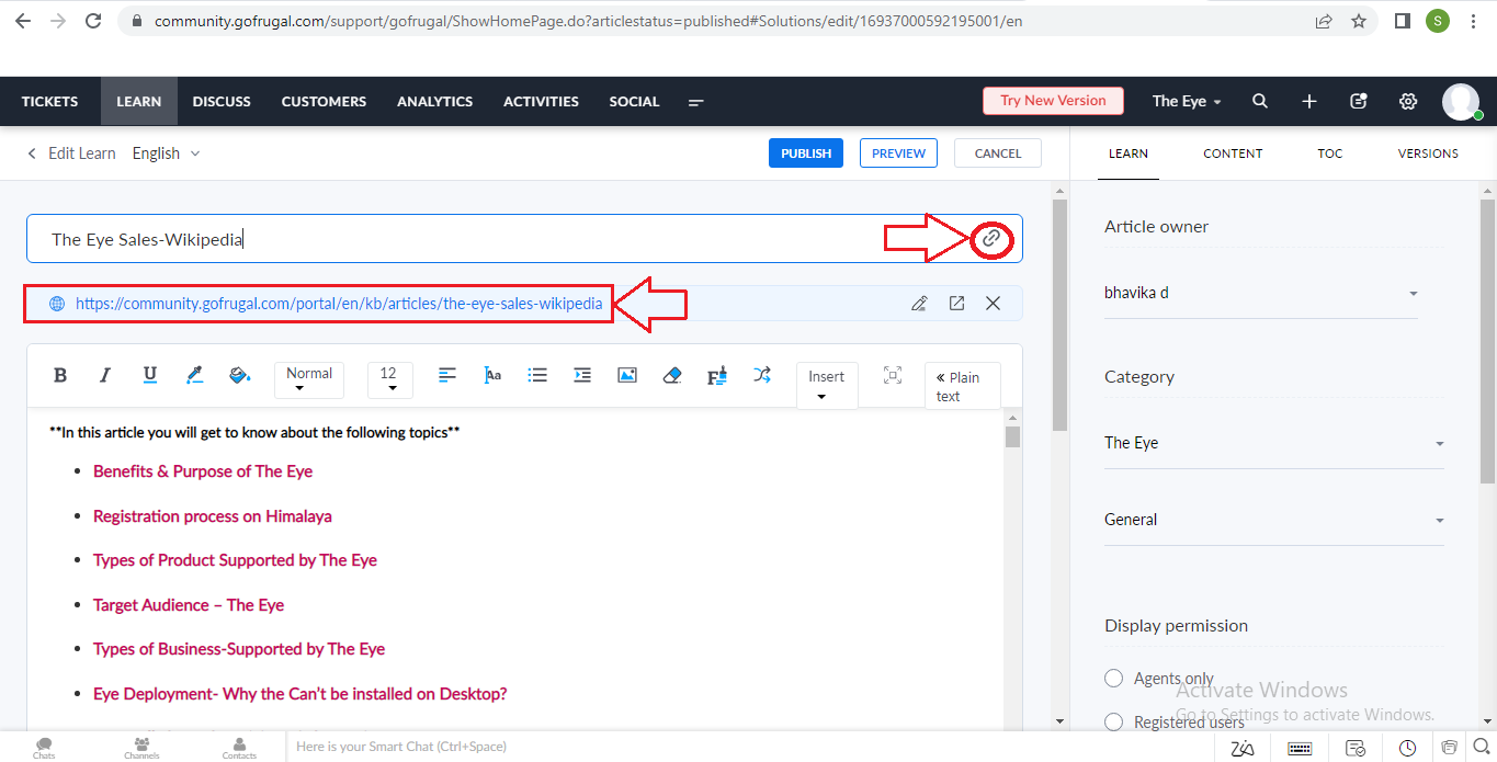 How to upload a help document on Community Page?